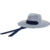 Mud Pie Women’s Striped Ribbon Hat(Blue)