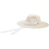 Mud Pie Women’s Striped Ribbon Hat(White)