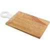 Mud Pie Wood and Marble Board, White/Brown, 17″ x 8″