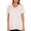 Mud Pie Zander Women’s Knit Short Sleeve T-Shirt(Blush Leopard)