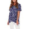 Mud Pie Zander Women’s Knit Short Sleeve T-Shirt(Navy Stripe)