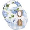 Mud Pie baby-girls Bib & Spoon Set(Blue Hydrangea)