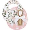 Mud Pie baby-girls Bib & Spoon Set(Magnolia)