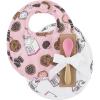 Mud Pie baby-girls Bib & Spoon Set(Pink Milk and Cookies)