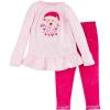 Mud Pie baby-girls Casual(Pink Santa)