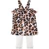 Mud Pie baby-girls Leopard Tunic and Capri(Pink)