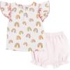 Mud Pie baby-girls Short Set(Pink)