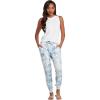 Mud Pie womens Bryant Tie Dye Jogger(Blue Tie Dye)