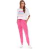 Mud Pie womens Claremont Women’s Knit JoggersJoggers(Pink)