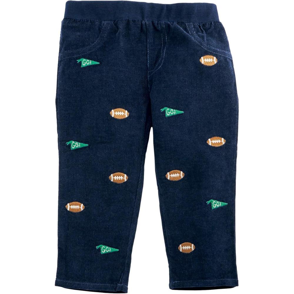 imageMud Pie Baby Boys Football Schiffly Pants Navy 69M 69 Months