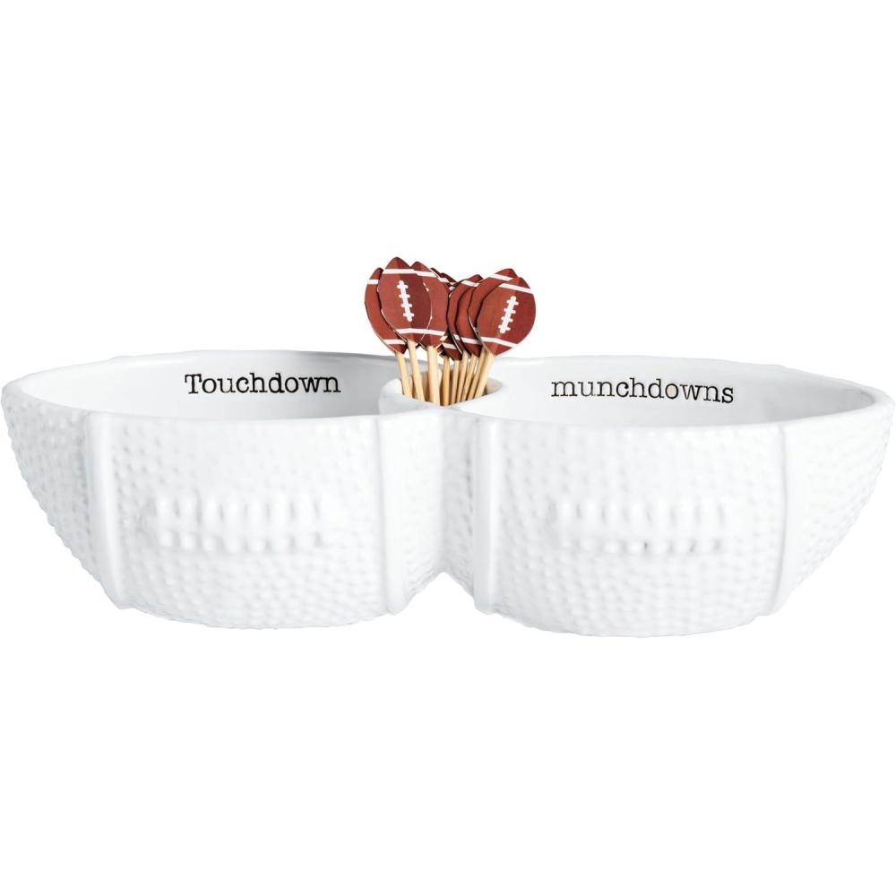 imageMud Pie Football Double Dip Server with Toothpicks
