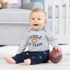 Mud Pie Baby Boys Football Schiffly Pants Navy (6-9M), 6-9 Months