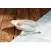 Mud Pie Cole Slaw Bowl Set, dish 2″ x 10″ | spork 8 1/2″, White