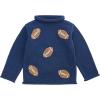 Mud Pie Baby-Boys Kids Football Rollneck Sweater(Navy)