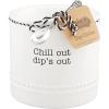 Mud Pie Circa Dip Chiller, White, assembled 5″ x 4.5″ dia