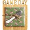 Mud Pie Football Tailgate Cut Out Serving Board with Napkins and Spreader