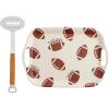 Mud Pie Melamine Football Tray with Spatula