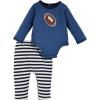 Mud Pie Unisex Baby Baby Football Bodysuit Set(Blue)