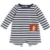 Mud Pie Unisex Baby Baby Football Pocket Baby Romper(Blue)