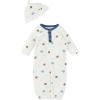 Mud Pie Unisex Baby Football Take-Me-Home Set, 0-3M White