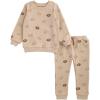 Mud Pie baby-boys Boy Football Print Two-piece Jogger Set(Brown)