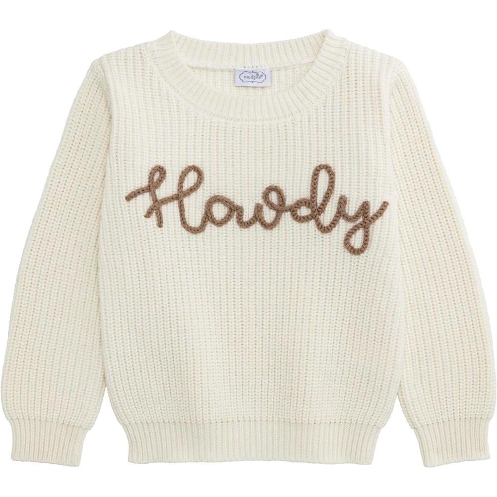 imageMud Pie BabyBoys Mud Pie Kids Howdy SweaterWhite