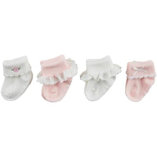 imageMud Pie Childrens Pink Foldover Sock Set 06M