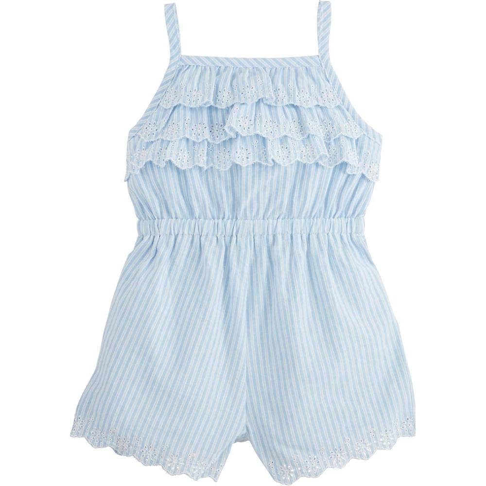 imageMud Pie babyboys Childrens Blue Stripe Eyelet RomperStripe