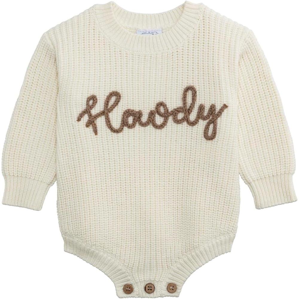 imageMud Pie babygirls Mud Pie Baby Howdy Sweater BubbleWhite
