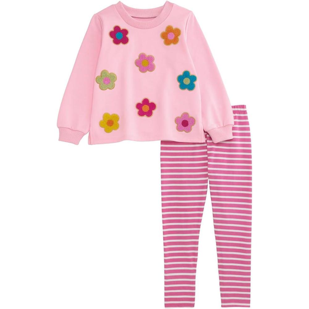 imageMud Pie babygirls Mud Pie Kids Boucle Flower Two Piece SetPink