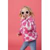 Mud Pie Baby Girls Kids Flower Sherpa Jacket(Pink)