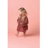 Mud Pie Girls Kids Embroidered Daisy Crinkle Gauze Dress, Rust/Copper