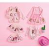 Mud Pie Girls Kids Sequin Western Tutu Dress(Pink)
