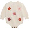 Mud Pie Baby Girls Kids Daisy Sweater Bubble(White)