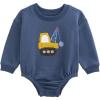 Mud Pie Kids Construction Sweatshirt Bubble(Blue)
