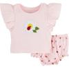 Mud Pie baby-girls Children’s Daisy Knit Pinafore Set(Pink)