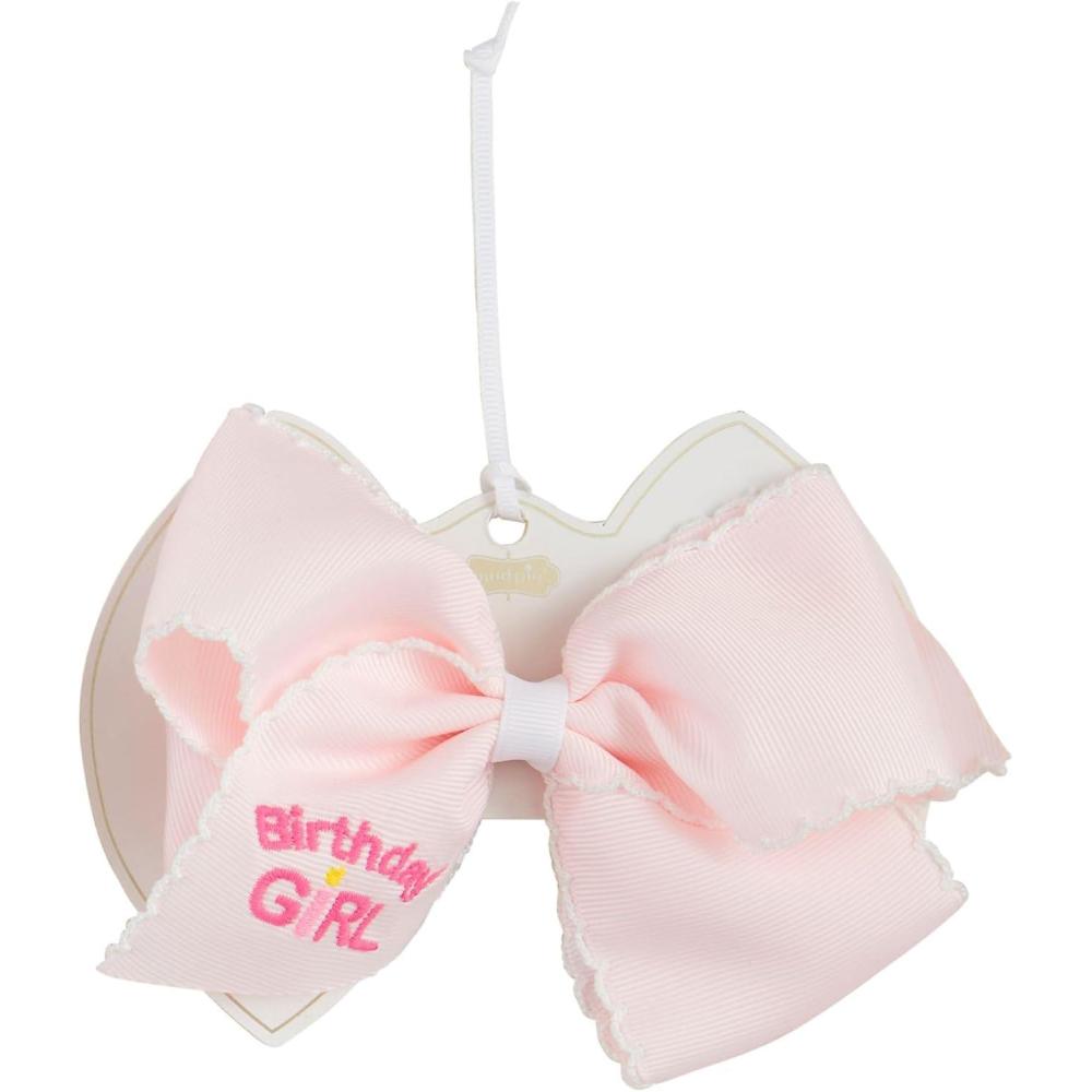 imageMud Pie Childrens Birthday Girl Embroidered Bow