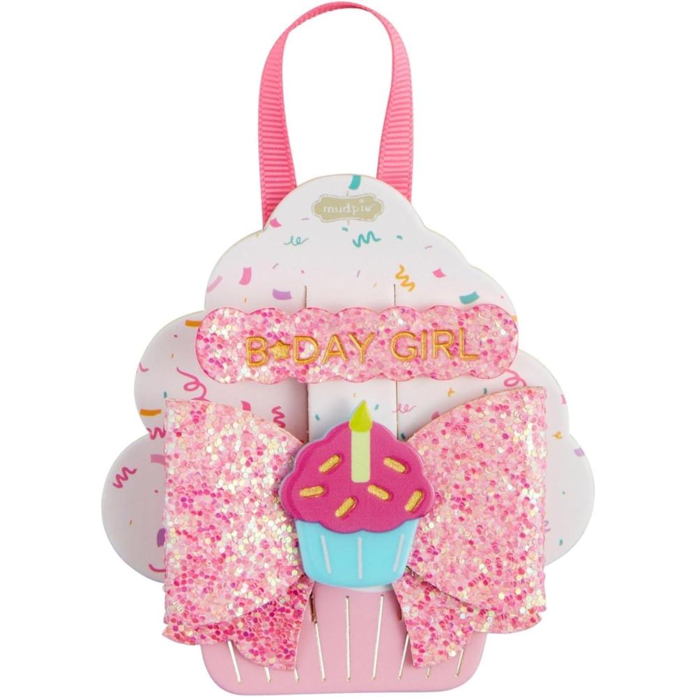 imageMud Pie Childrens Cupcake Birthday Hair Clips