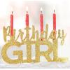Mud Pie Birthday Girl Gold Cake Topper, Gold