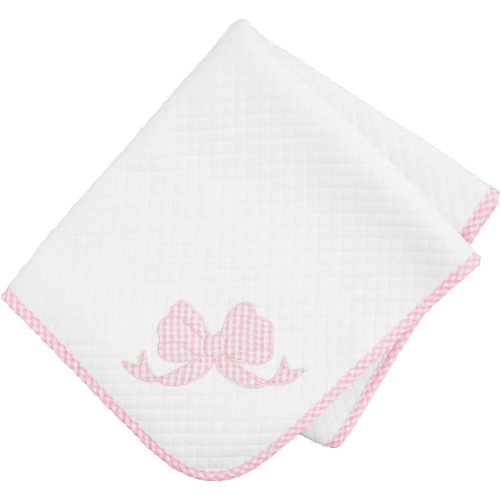 imageMud Pie Kids Bow Quilted Blanket 34quot x 28quot