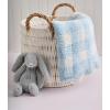 Mud Pie Children’s Pink Scallop Chenille Blanket(Blue Gingham)