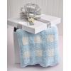 Mud Pie Children’s Pink Scallop Chenille Blanket(Blue Gingham)