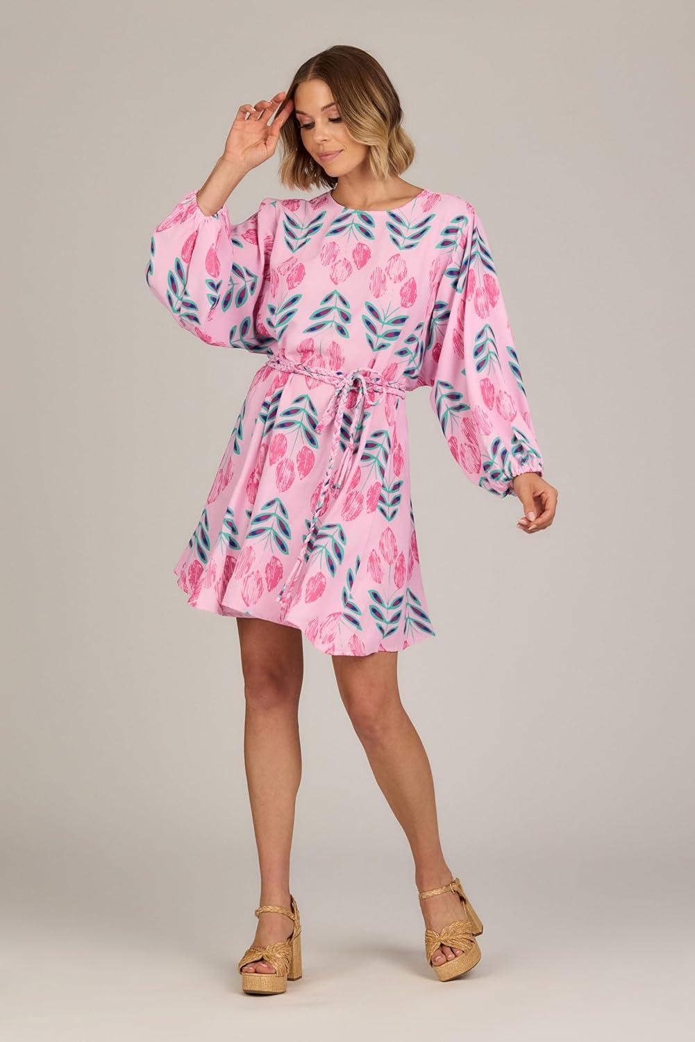 imageMud Pie Womens Dutton Flounce DressPink