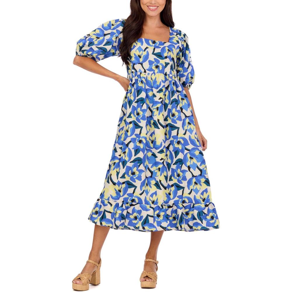 imageMud Pie Womens Gentry Printed Midi DressBlush