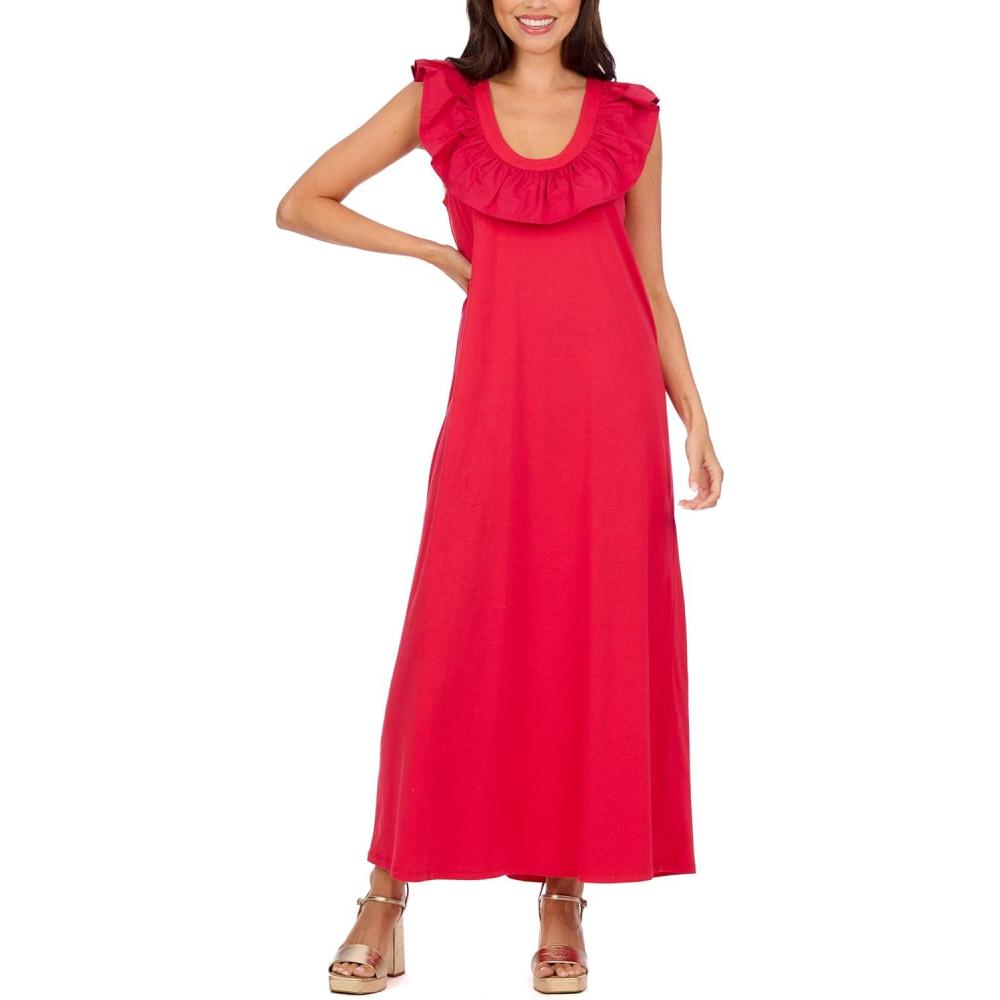 imageMud Pie Womens Womens Kimi Ruffle Maxi DressRed