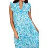 Mud Pie Women’s Adair Tiered Maxi Dress(Blue)