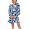 Mud Pie Women’s Dutton Flounce Dress(Blue)
