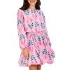 Mud Pie Women’s Dutton Flounce Dress(Pink)