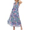 Mud Pie Womens Women’s Magnolia Maxi Dress(Blue)