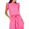 Mud Pie womens Mud Pie Women’s Arlette Jumpsuit(Pink)